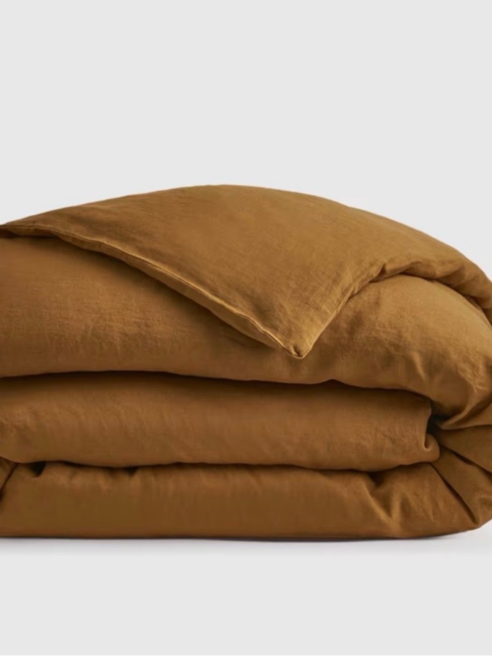 NWOT QUINCE European Linen Duvet Cover King/Cal King Tobacco 0421